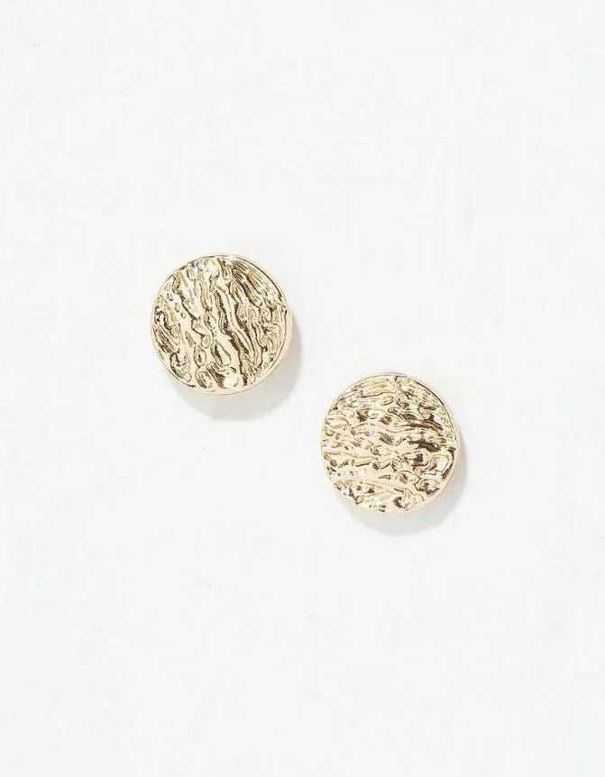 Fatface Jewellery Hammered Stud Earrings Gold 8211 Women