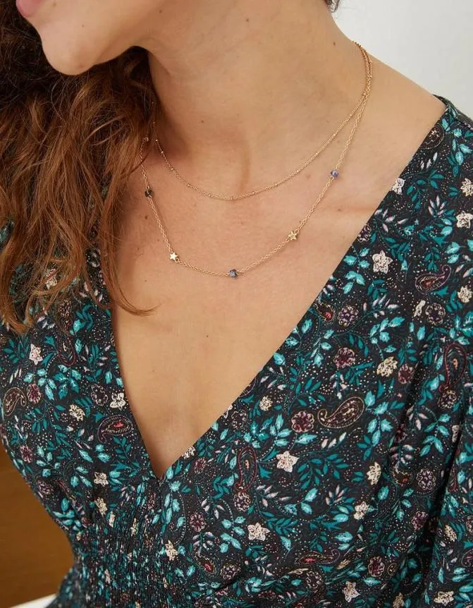Fatface Jewellery Layered Star Necklace Gold 8211 Women