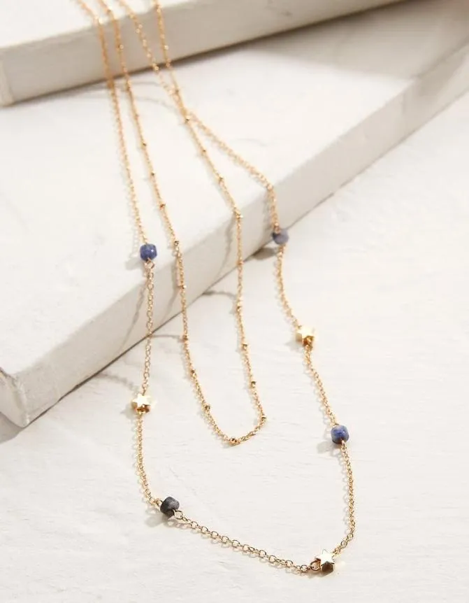 Fatface Jewellery Layered Star Necklace Gold 8211 Women