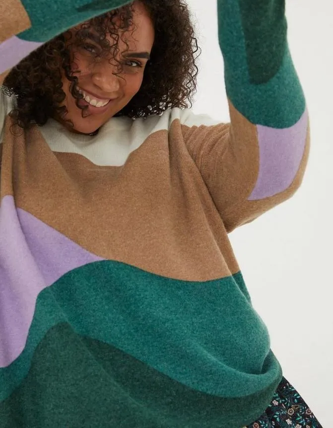 Fatface Knitwear Abstract Printed Jumper Multi 8211 Women