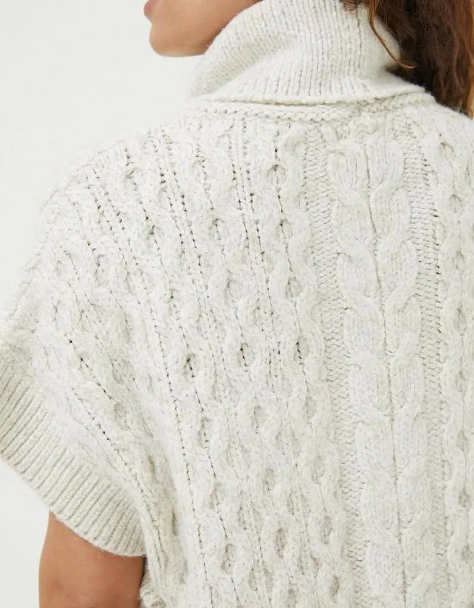 Fatface Knitwear Penny Poncho Ivory 8211 Women