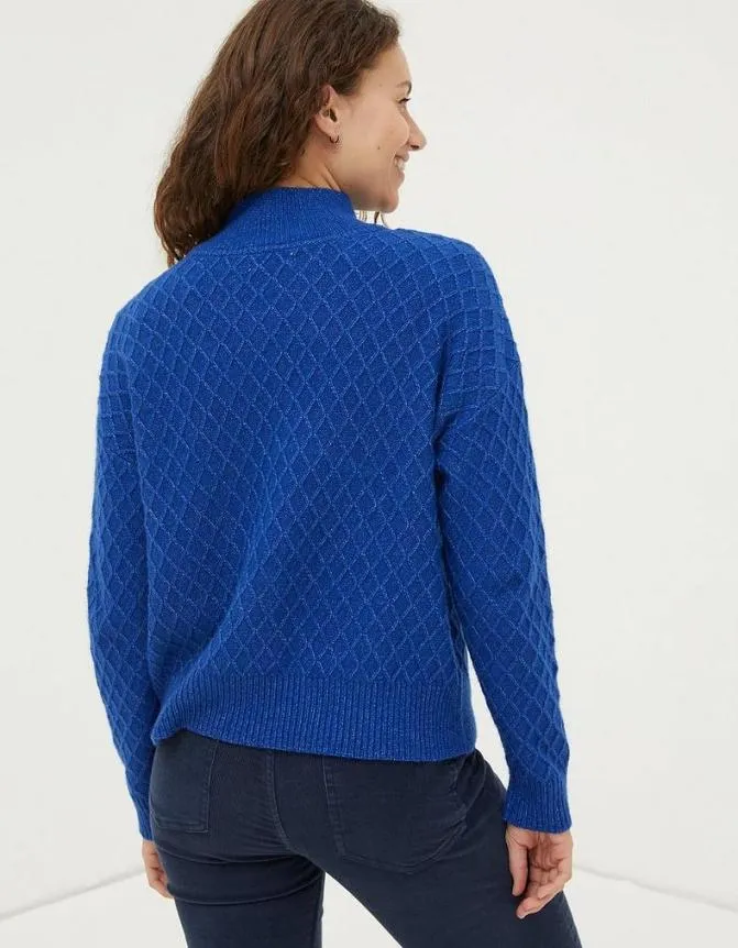 Fatface Knitwear Vicki Jumper Cobalt Blue 8211 Women