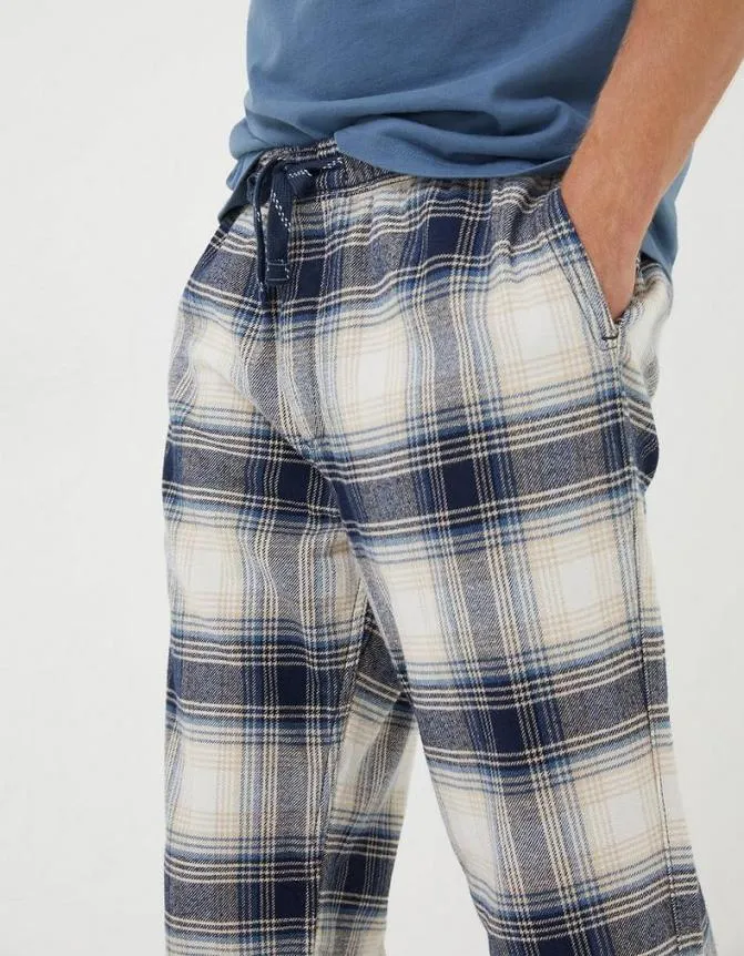 Fatface Nightwear and Loungewear Fife Checked Pyjama Bottoms Off White 8211 Men