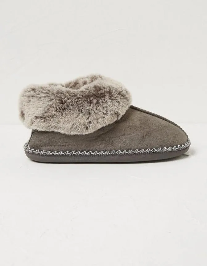 Fatface Nightwear and Loungewear Maya Slipper Boots Grey 8211 Women