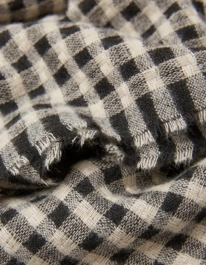 Fatface Scarves Gingham Check Scarf Black 8211 Women