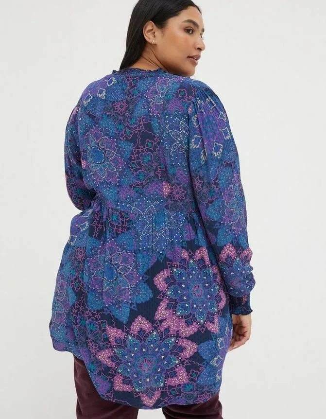 Fatface Shirts and Blouses Gerry Mosaic Geo Tunic Navy 8211 Women