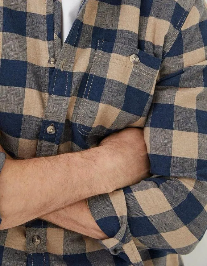 Fatface Shirts Buffalo Check Shirt Navy 8211 Men