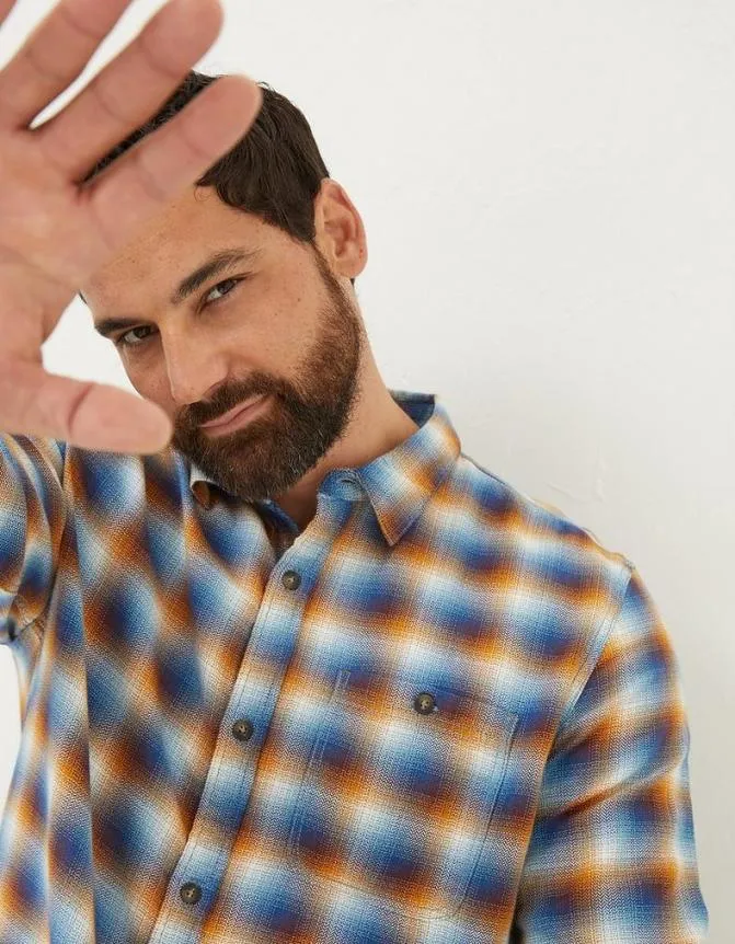 Fatface Shirts Downe Ombre Check Blue 8211 Men