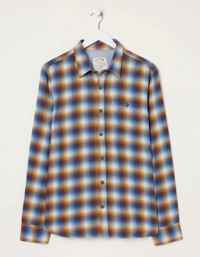 Fatface Shirts Downe Ombre Check Blue 8211 Men
