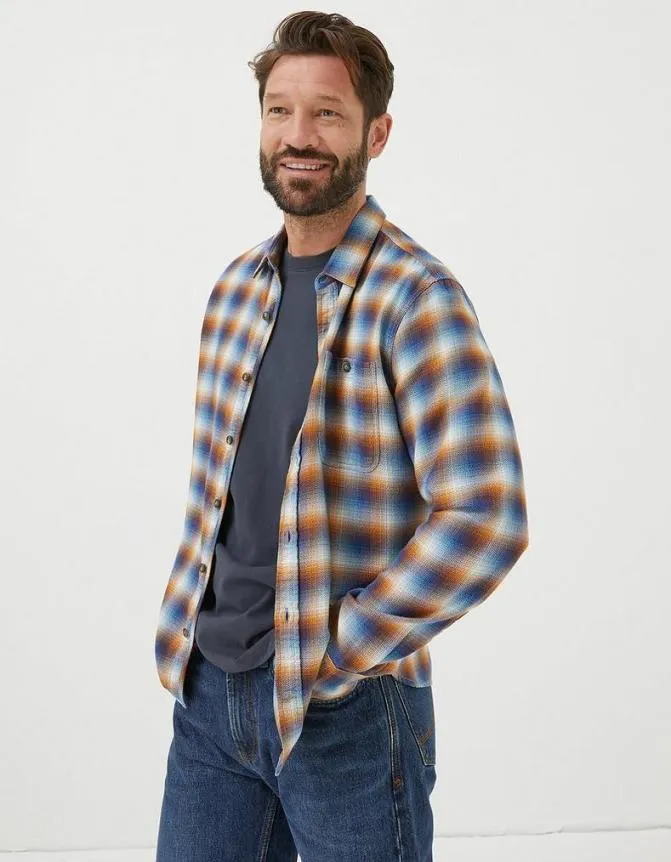 Fatface Shirts Downe Ombre Check Blue 8211 Men