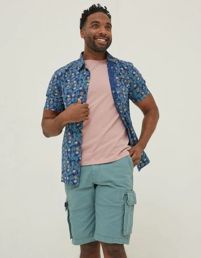 Fatface Shirts Pineham Print Shirt Navy 8211 Men