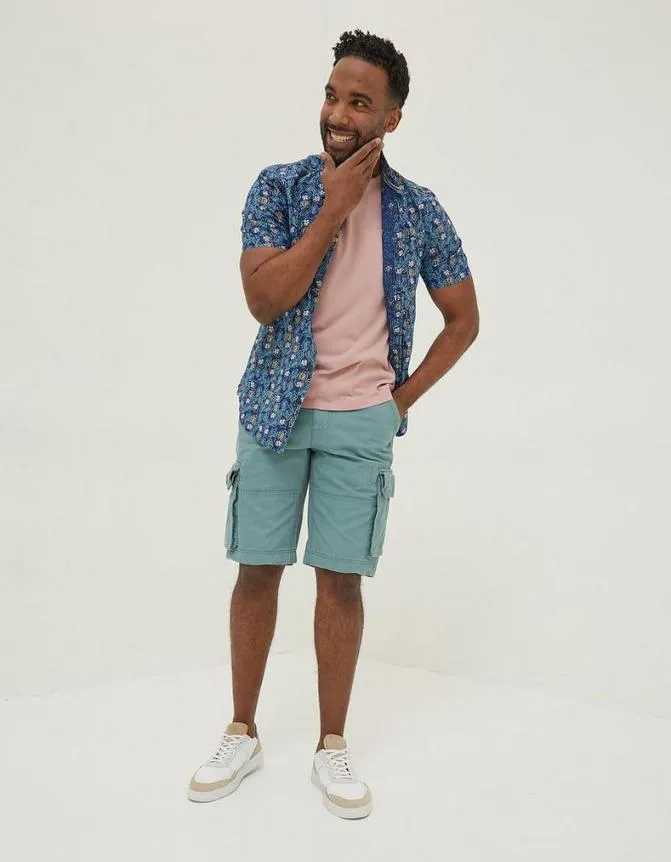Fatface Shirts Pineham Print Shirt Navy 8211 Men