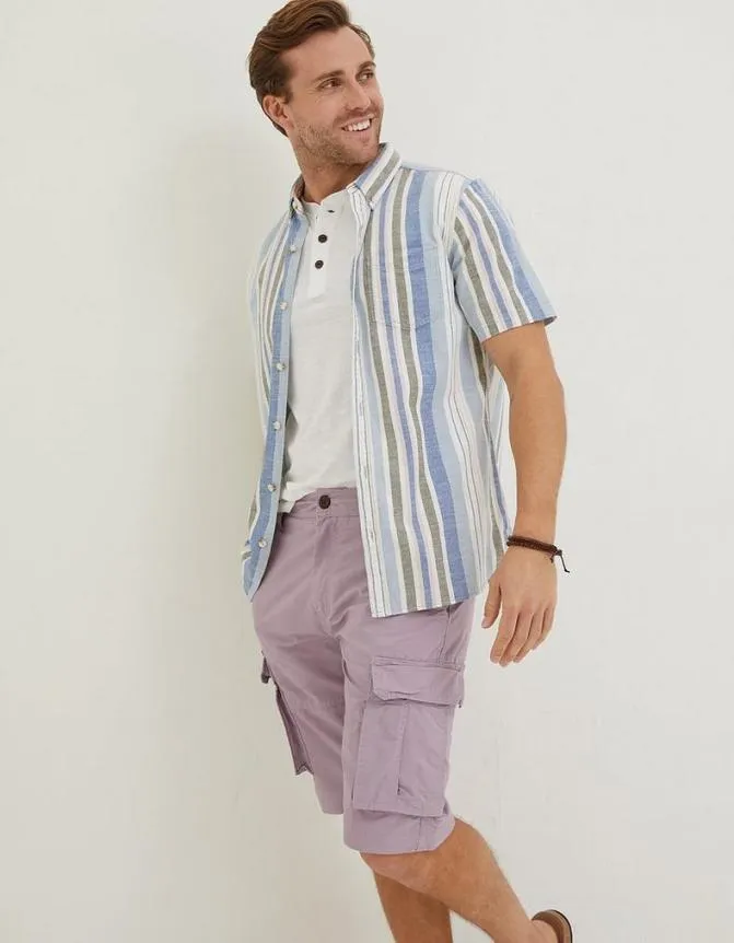 Fatface Shorts Bude Lightweight Cargo Shorts Lilac 8211 Men