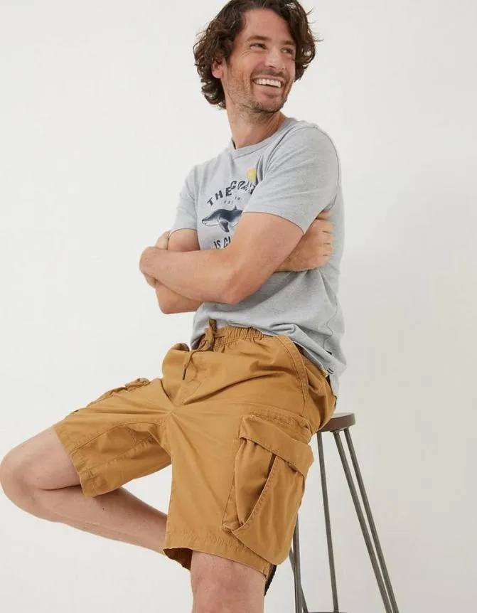 Fatface Shorts Padstow Pull On Cargo Shorts Tan 8211 Men