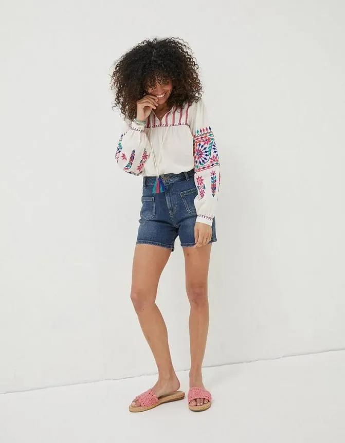 Fatface Shorts Paige Denim Shorts Dark Blue 8211 Women