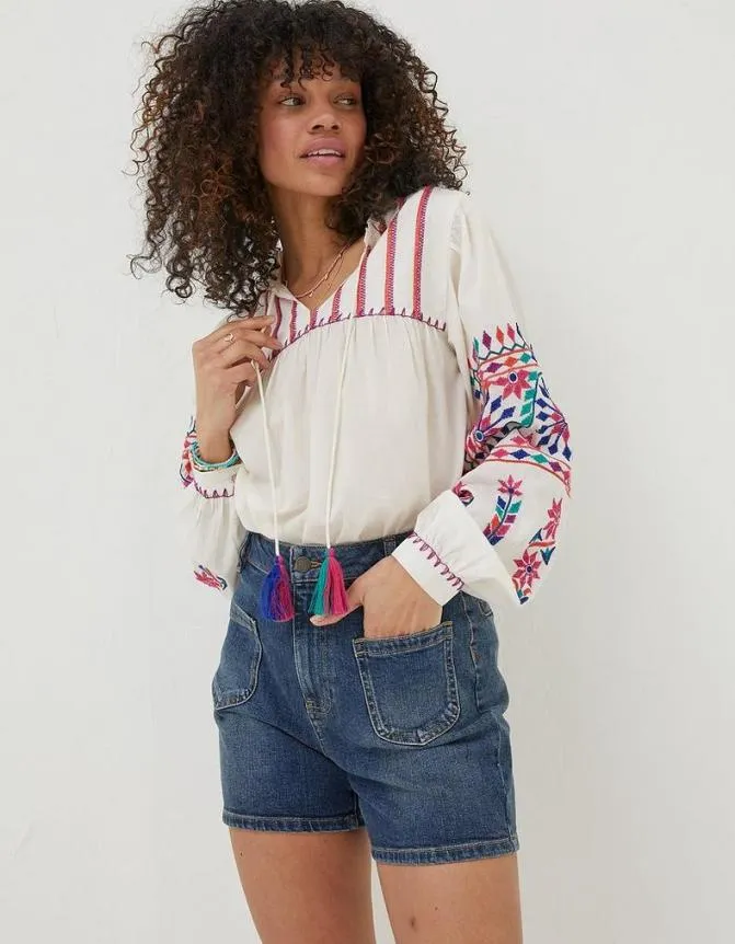 Fatface Shorts Paige Denim Shorts Dark Blue 8211 Women