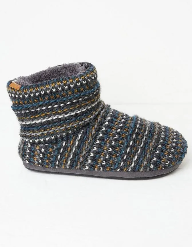 Fatface Slippers Matthew Knit Boot Grey 8211 Men