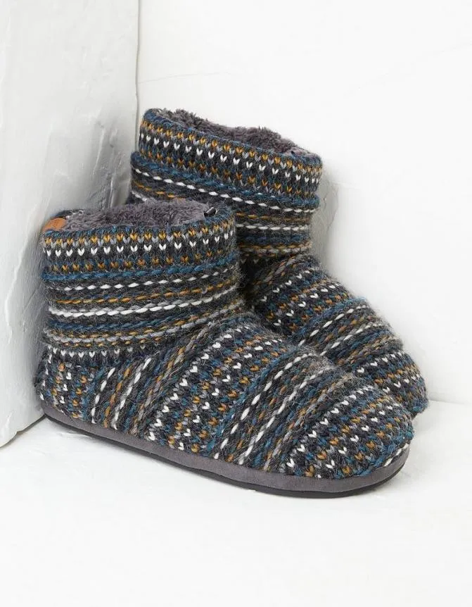 Fatface Slippers Matthew Knit Boot Grey 8211 Men