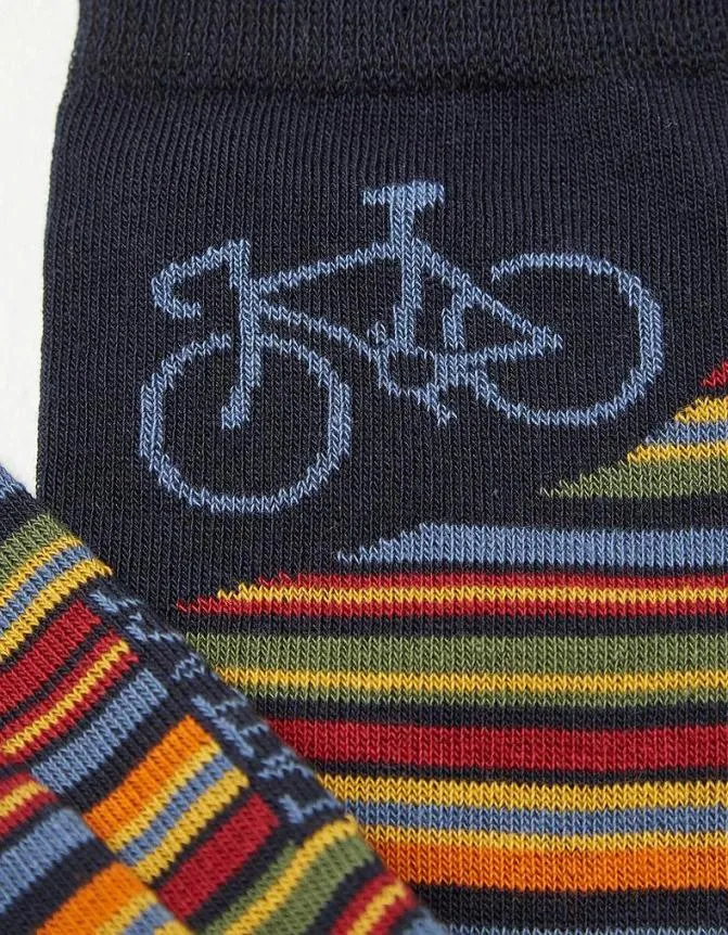 Fatface Socks and Underwear Hill Bike Socks Navy 8211 Men