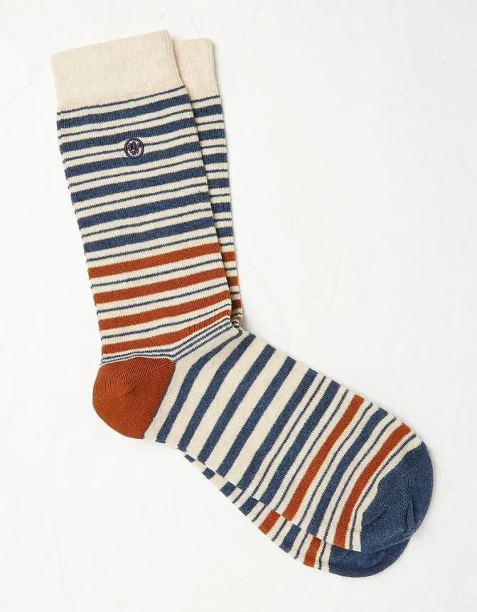 Fatface Socks and Underwear Isaac Stripe Socks Oatmeal 8211 Men