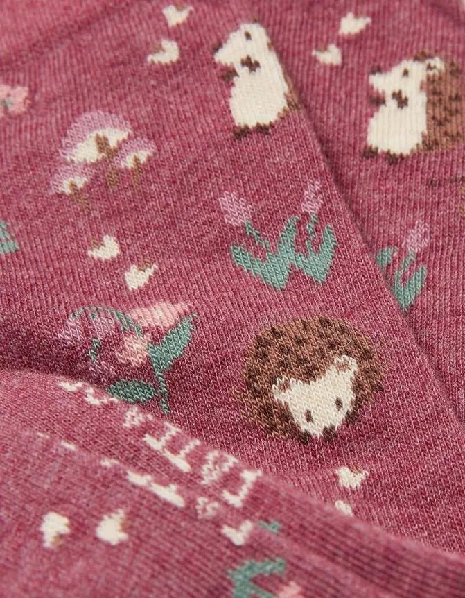 Fatface Socks Underwear and Tights Floral Hedgehog Socks Burgundy Marl 8211 Women Fatface Socks Underwear and Tights Floral Hedgehog Socks Burgundy Marl 8211 Women