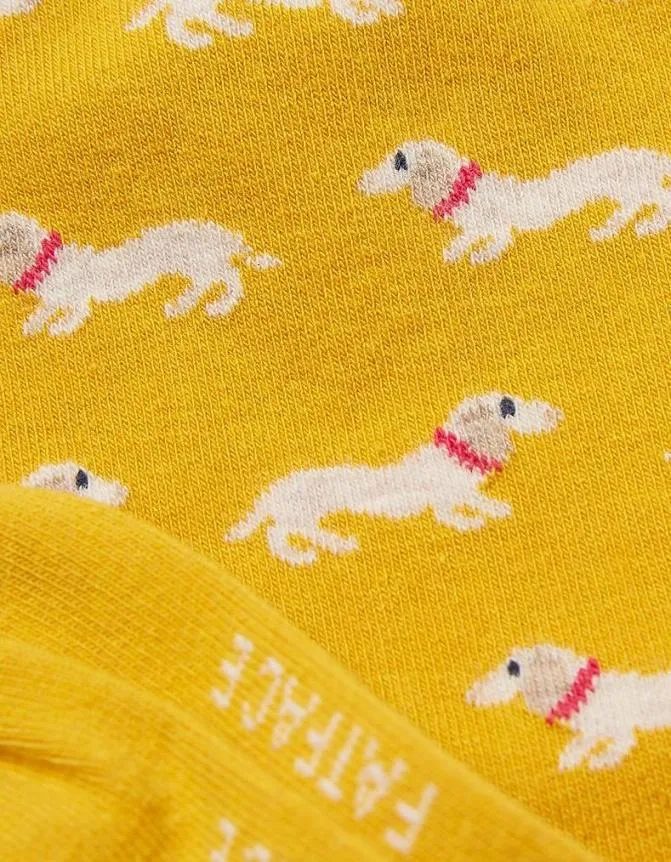 Fatface Socks Underwear and Tights Sausage Dog Socks Mustard Yellow 8211 Women Fatface Socks Underwear and Tights Sausage Dog Socks Mustard Yellow 8211 Women