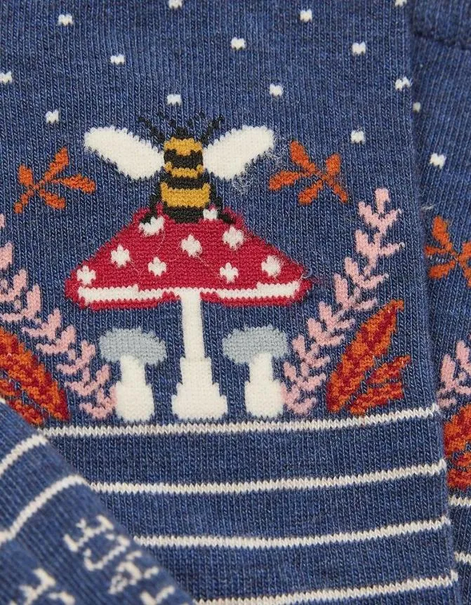 Fatface Socks Underwear and Tights Toadstool Bee Socks Navy 8211 Women