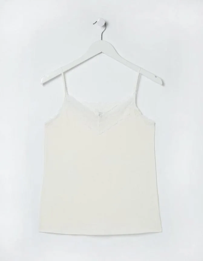 Fatface Socks Underwear and Tights VNeck Lace Vest White 8211 Women