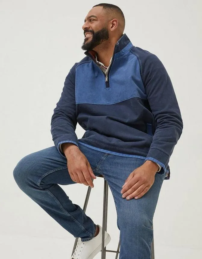 Fatface Sweatshirts and Hoodies Airlie Tonal Pocket Sweat Navy 8211 Men