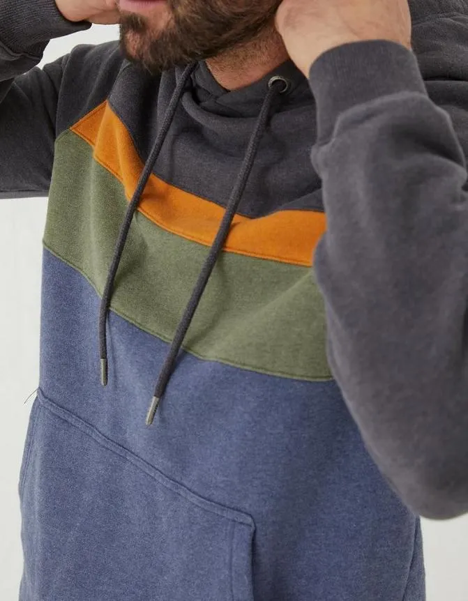 Fatface Sweatshirts and Hoodies Brooke Cut And Sew Hoodie Charcoal Marl 8211 Men
