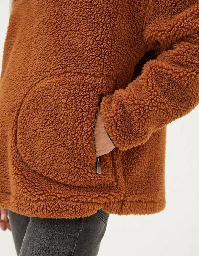 Fatface Sweatshirts and Hoodies Parker Overhead Fleece Chestnut Brown 8211 Women