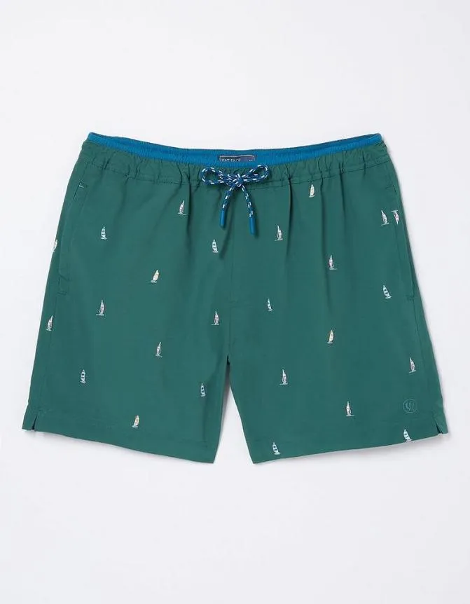 Fatface Swimwear Trevose Boat Swim Shorts Teal Green 8211 Men