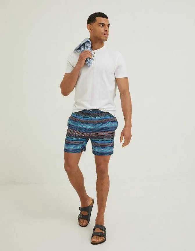Fatface Swimwear Trevose Scribble Swim Shorts Navy 8211 Men