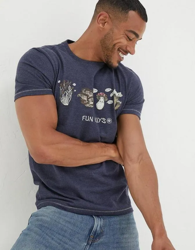 Fatface TShirts Fun Guys TShirt Navy Marl 8211 Men
