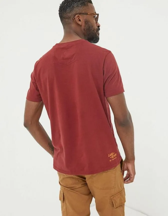 Fatface TShirts Land Rover Sunset Road TShirt Bright Red 8211 Men