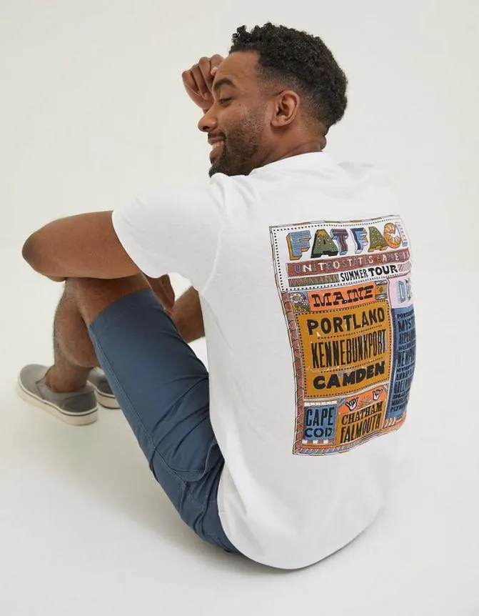 Fatface TShirts USA Festival TShirt White 8211 Men