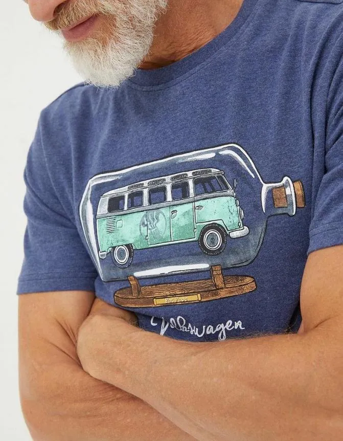 Fatface TShirts VW Bottle Printed TShirt Navy Marl 8211 Men
