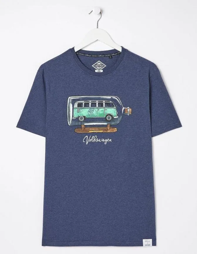 Fatface TShirts VW Bottle Printed TShirt Navy Marl 8211 Men