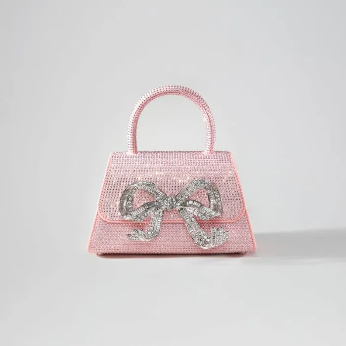 Handbags Woman SelfPortrait Blue Rhinestone Bow Mini Shoulder Bag Handbags Woman SelfPortrait Blue Rhinestone Bow Mini Shoulder Bag