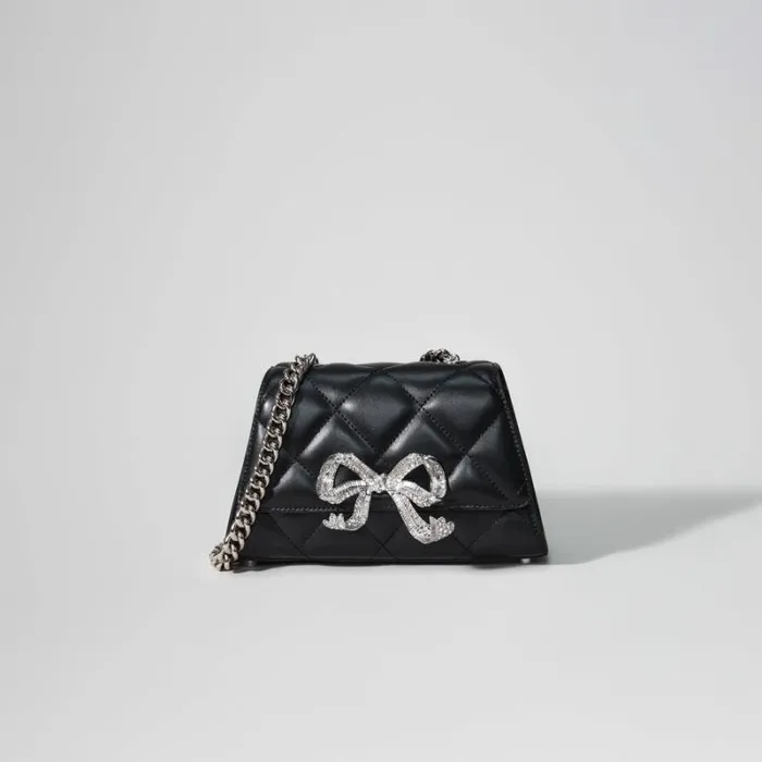 Handbags Woman SelfPortrait Blue Rhinestone Bow Mini Shoulder Bag Handbags Woman SelfPortrait Blue Rhinestone Bow Mini Shoulder Bag