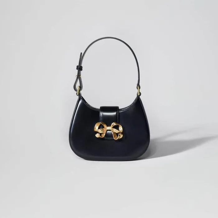 Handbags Woman SelfPortrait Brown Crescent Bow Mini Shoulder Bag Handbags Woman SelfPortrait Brown Crescent Bow Mini Shoulder Bag
