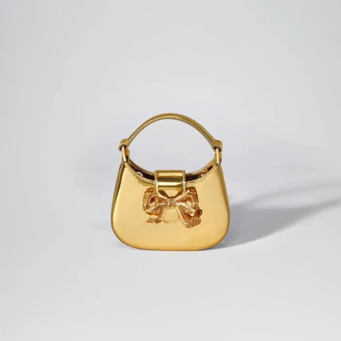 Handbags Woman SelfPortrait Brown Crescent Bow Mini Shoulder Bag Handbags Woman SelfPortrait Brown Crescent Bow Mini Shoulder Bag