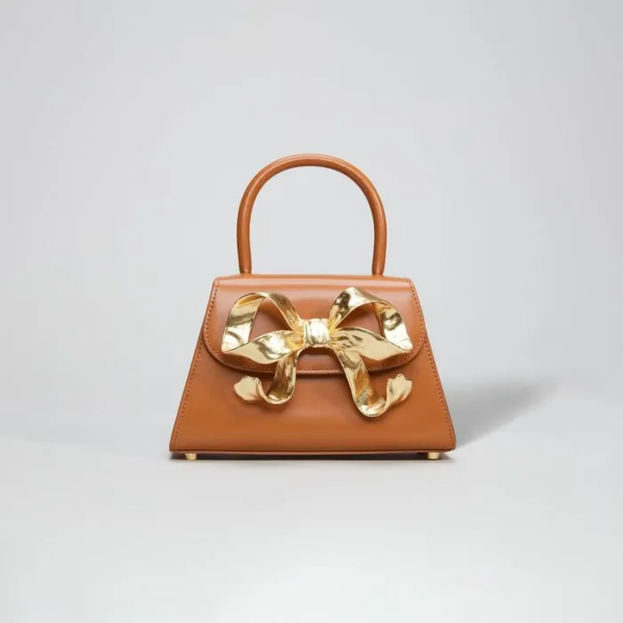 Handbags Woman SelfPortrait Brown Crescent Bow Mini Shoulder Bag Handbags Woman SelfPortrait Brown Crescent Bow Mini Shoulder Bag