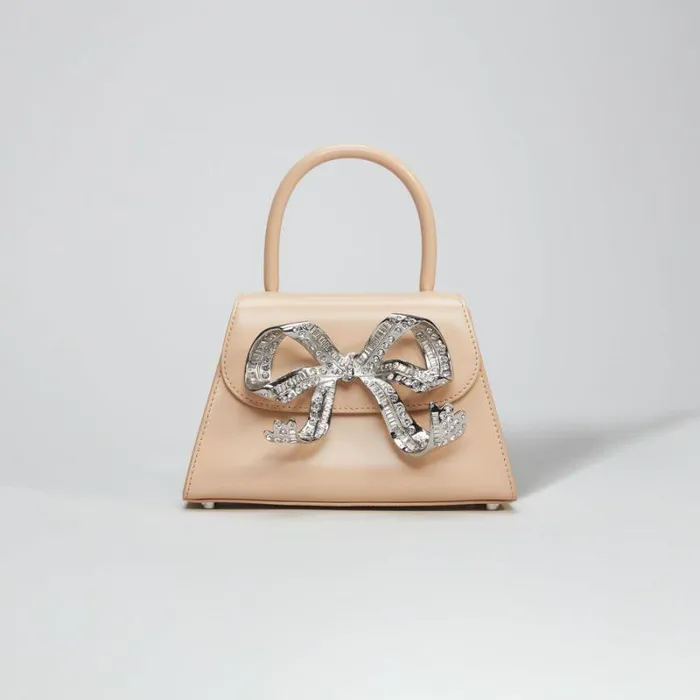 Handbags Woman SelfPortrait Brown Crescent Bow Mini Shoulder Bag Handbags Woman SelfPortrait Brown Crescent Bow Mini Shoulder Bag