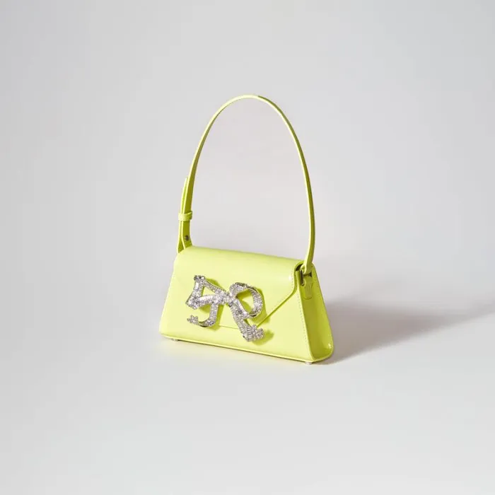 Handbags Woman SelfPortrait Lime Bow Mini Shoulder Bag Handbags Woman SelfPortrait Lime Bow Mini Shoulder Bag