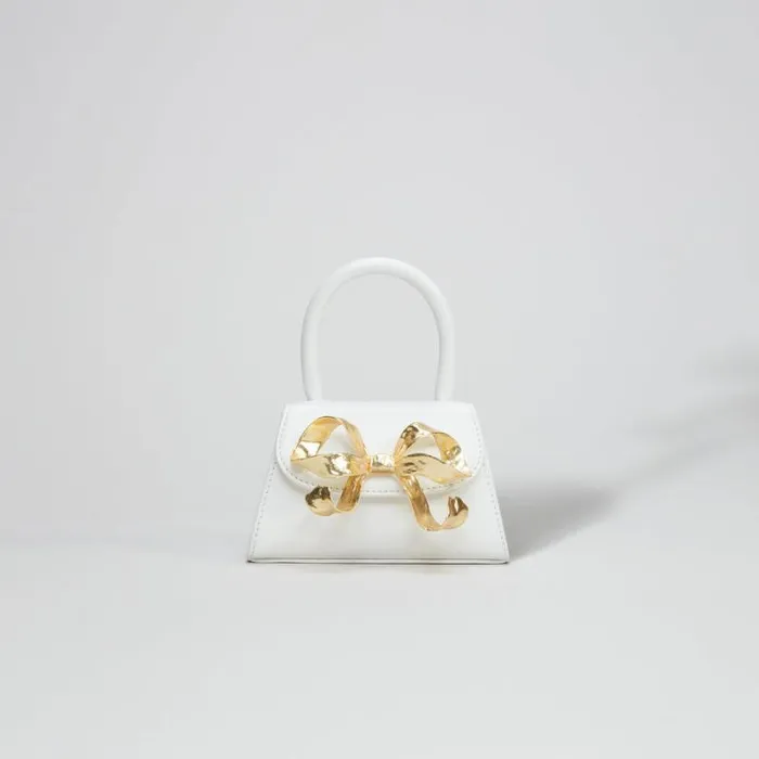 Handbags Woman SelfPortrait White Bow Mini Shoulder Bag Handbags Woman SelfPortrait White Bow Mini Shoulder Bag