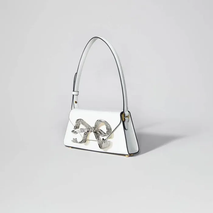 Handbags Woman SelfPortrait White Bow Mini Shoulder Bag Handbags Woman SelfPortrait White Bow Mini Shoulder Bag