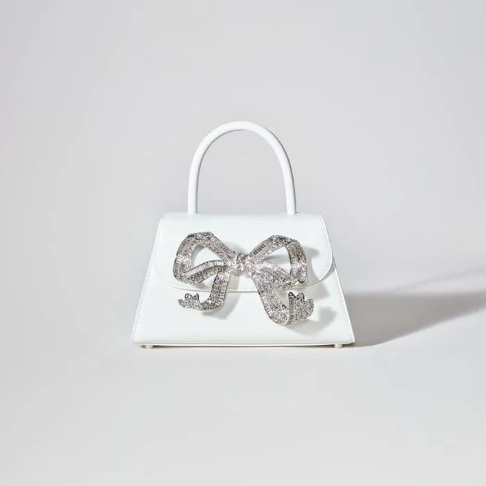 Handbags Woman SelfPortrait White Bow Mini Shoulder Bag Handbags Woman SelfPortrait White Bow Mini Shoulder Bag