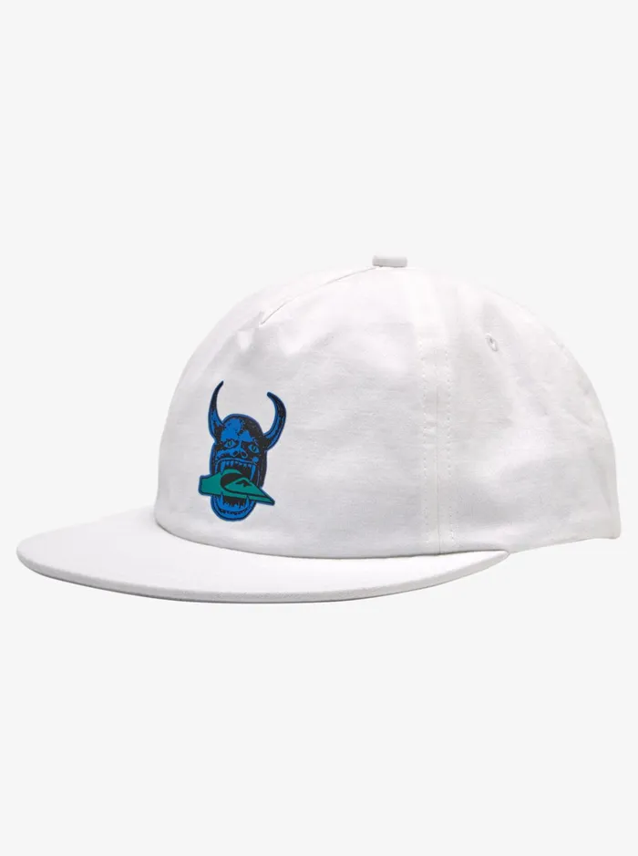 Hats Men Quiksilver Diablo Of Fortune Snapback Hat White