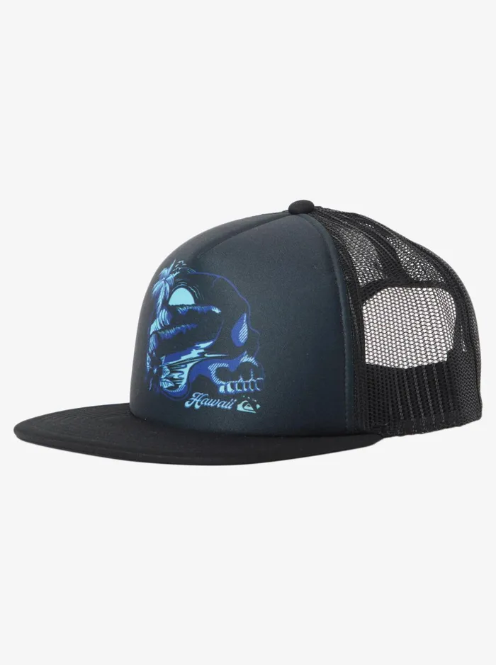 Hats Men Quiksilver Hi Water On The Brain Trucker Hat Black